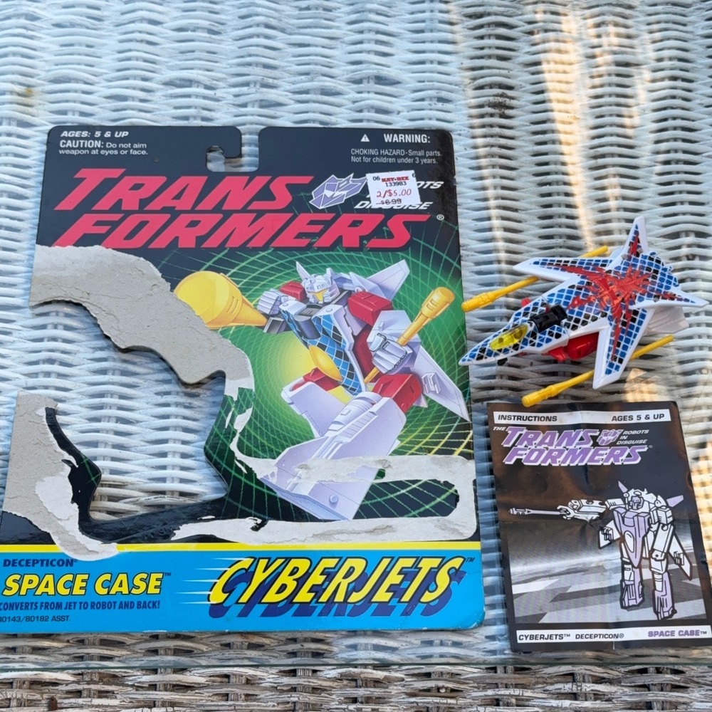 Transformers G2 Space Case Cyberjet Action Figure Complete W/ Card back